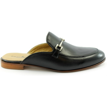 Schoenen Dames Leren slippers Franco Fedele FED-E21-D590-NE Zwart