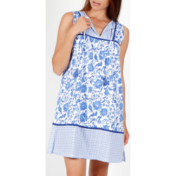 Textiel Dames Pyjama's / nachthemden Admas Mouwloze zomerjurk Etienne blauw Blauw