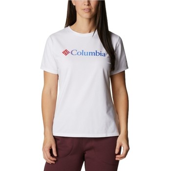Textiel Dames T-shirts korte mouwen Columbia Sun Trek W Graphic Tee Wit