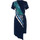 Textiel Dames Jurken Lisca Eenzijdige zomerjurk met korte mouwen Tahiti Blauw