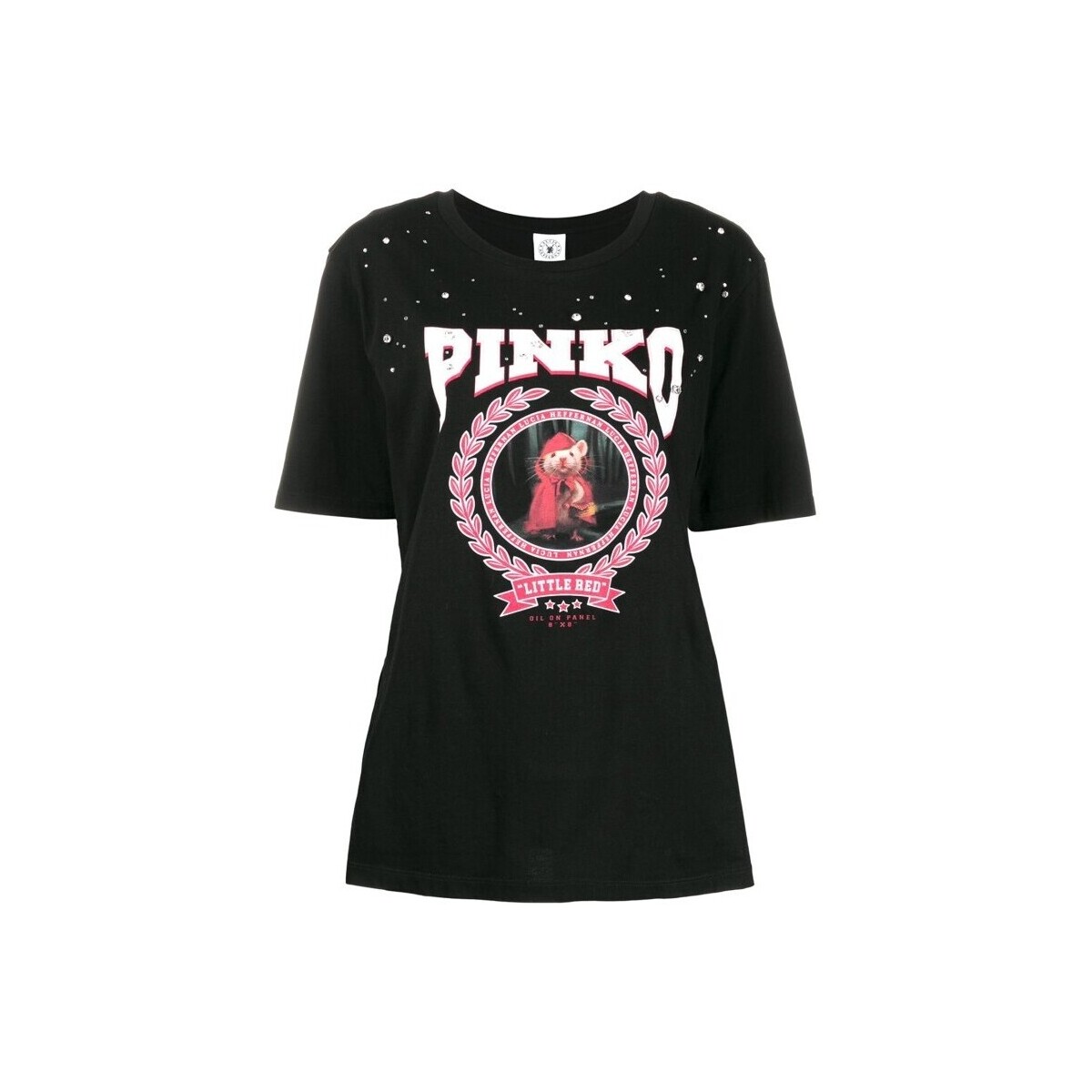 Textiel Dames T-shirts & Polo’s Pinko 1N12L2 Y68F Z99 Zwart