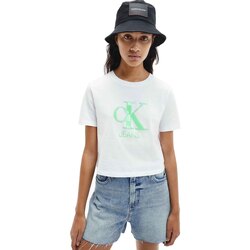 Textiel Dames T-shirts & Polo’s Calvin Klein Jeans J20J215312 Wit