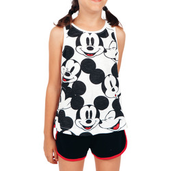 Textiel Meisjes Pyjama's / nachthemden Admas Korte meisjespyjama tanktop Mickey Heads Disney wit Wit