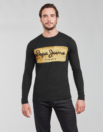 Textiel Heren T-shirts met lange mouwen Pepe jeans CHARING LS Zwart