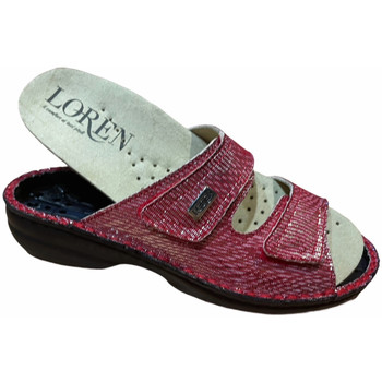 Schoenen Dames Leren slippers Calzaturificio Loren LOM2829sross Rood