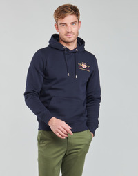 Textiel Heren Sweaters / Sweatshirts Gant MEDIUM ARCHIVE SHIELD HOODIE Marine
