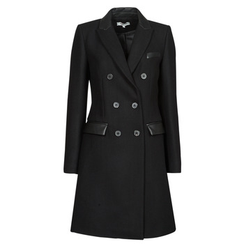 Morgan coat met wol zwart online kopen