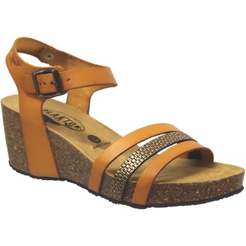 Schoenen Dames Sandalen / Open schoenen Plakton Brescia Oranje leer