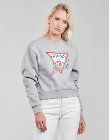 Textiel Dames Sweaters / Sweatshirts Guess ICON FLEECE Grijs