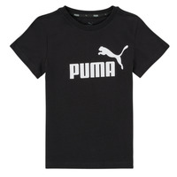 Textiel Jongens T-shirts korte mouwen Puma ESSENTIAL LOGO TEE Zwart