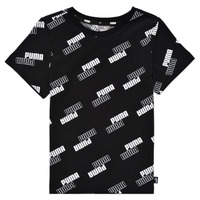 Textiel Jongens T-shirts korte mouwen Puma PUMA POWER AOP TEE Zwart