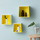 Wonen Manden en dozen Furniteam Design Wandkubussen Wit en geel