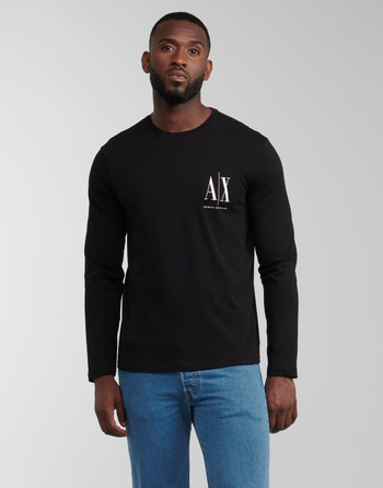 Textiel Heren T-shirts met lange mouwen Armani Exchange 8NZTPL Zwart
