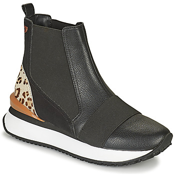 Schoenen Dames Hoge sneakers Gioseppo LUNNER Zwart / Luipaard