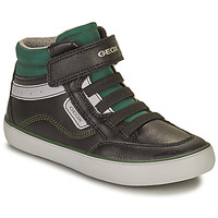 Schoenen Jongens Hoge sneakers Geox GISL Zwart / Groen
