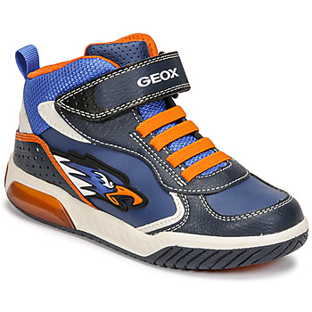 Schoenen Jongens Hoge sneakers Geox INEK Blauw / Oranje