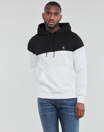Textiel Heren Sweaters / Sweatshirts Calvin Klein Jeans COLORBLOCK SHADOW LOGO HOODIE Zwart / Wit