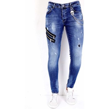 Textiel Heren Skinny jeans Local Fanatic Jeans Verfspatten Blauw