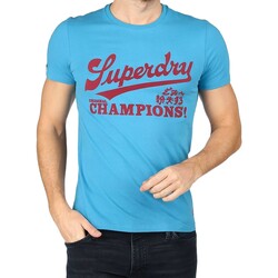 Textiel Heren T-shirts korte mouwen Superdry 164452 Blauw