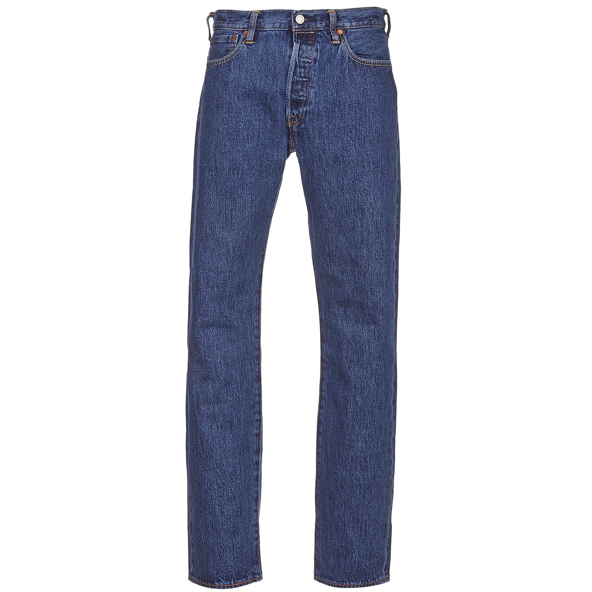 Straight fit jeans van katoen, model '501' - 'Water