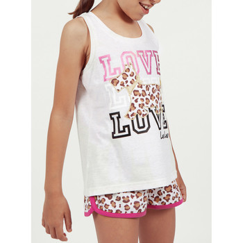 Textiel Meisjes Pyjama's / nachthemden Admas Korte meisjespyjama tanktop LouLou Jungle beige Beige