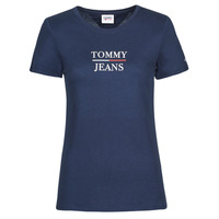 Textiel Dames T-shirts korte mouwen Tommy Jeans TJW SKINNY ESSENTIAL TOMMY T SS Marine