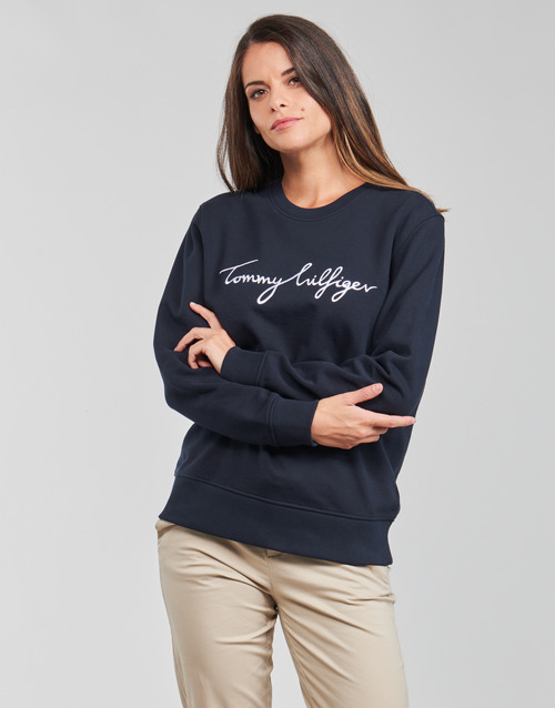 Textiel Dames Sweaters / Sweatshirts Tommy Hilfiger REGULAR GRAPHIC C-NK SWEATSHIRT Marine