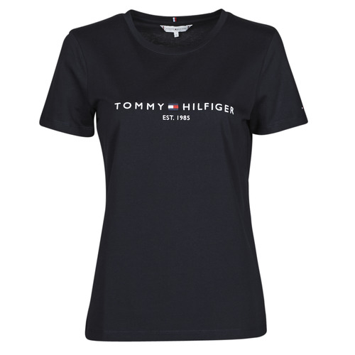 Textiel Dames T-shirts korte mouwen Tommy Hilfiger HERITAGE HILFIGER CNK RG TEE Marine
