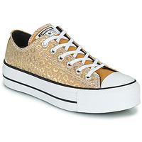 Schoenen Dames Lage sneakers Converse CHUCK TAYLOR ALL STAR LIFT AUTHENTIC GLAM OX Goud / Wit