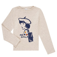 Textiel Meisjes T-shirts met lange mouwen Petit Bateau ROMEO Beige