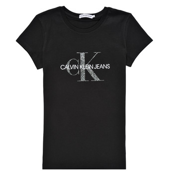 Textiel Meisjes T-shirts korte mouwen Calvin Klein Jeans VOYAT Zwart