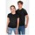 Textiel T-shirts korte mouwen Sols PACK 3 CAMISETAS NEGRAS COTTON Zwart