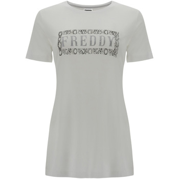 Textiel Dames T-shirts korte mouwen Freddy S1WALT2 Wit