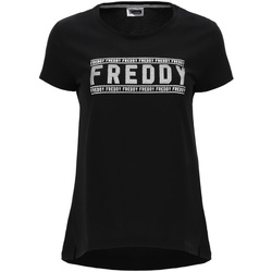 Textiel Dames T-shirts korte mouwen Freddy S1WCLT2 Zwart