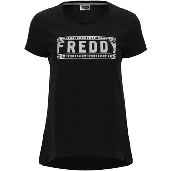 Textiel Dames T-shirts korte mouwen Freddy S1WCLT2 Zwart