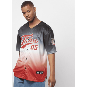 Textiel Heren T-shirts korte mouwen Fubu Maillot  Varsity Baseball noir/blanc/rouge