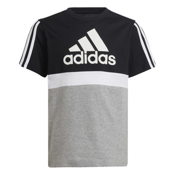 Textiel Jongens T-shirts korte mouwen adidas Performance MOULITA Grijs / Zwart
