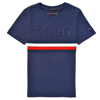 Textiel Jongens T-shirts korte mouwen Tommy Hilfiger ELEONORE Marine