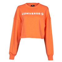 Textiel Dames Sweaters / Sweatshirts Converse EMBROIDERED WORDMARK CREW Oranje