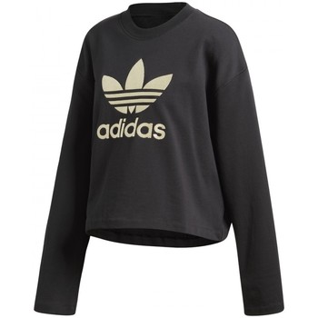 Textiel Dames Sweaters / Sweatshirts adidas Originals Lg Crew Zwart
