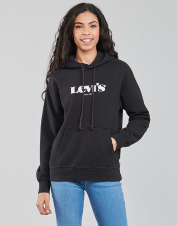 Textiel Dames Sweaters / Sweatshirts Levi's GRAPHIC STANDARD HOODIE Zwart