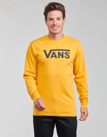 Textiel Heren T-shirts met lange mouwen Vans VANS CLASSIC LS Geel / Zwart