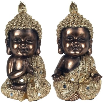 Wonen Beeldjes  Signes Grimalt Gouden Boeddha'S Set 2U Zwart