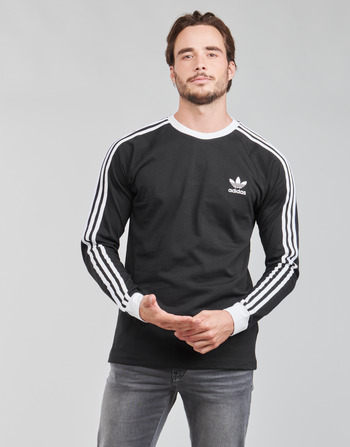 Textiel Heren T-shirts met lange mouwen adidas Originals 3-STRIPES LS T Zwart