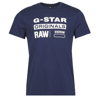 Textiel Heren T-shirts korte mouwen G-Star Raw GRAPHIC 8 R T SS Blauw