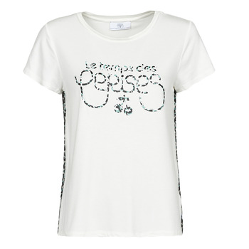 Textiel Dames T-shirts korte mouwen Le Temps des Cerises LAUREN Wit