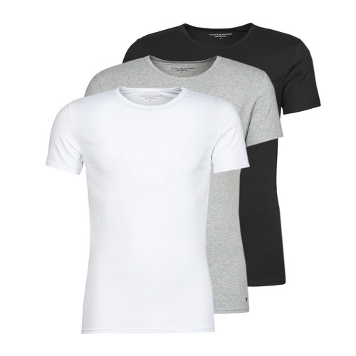 Textiel Heren T-shirts korte mouwen Tommy Hilfiger STRETCH TEE X3 Wit / Grijs / Zwart