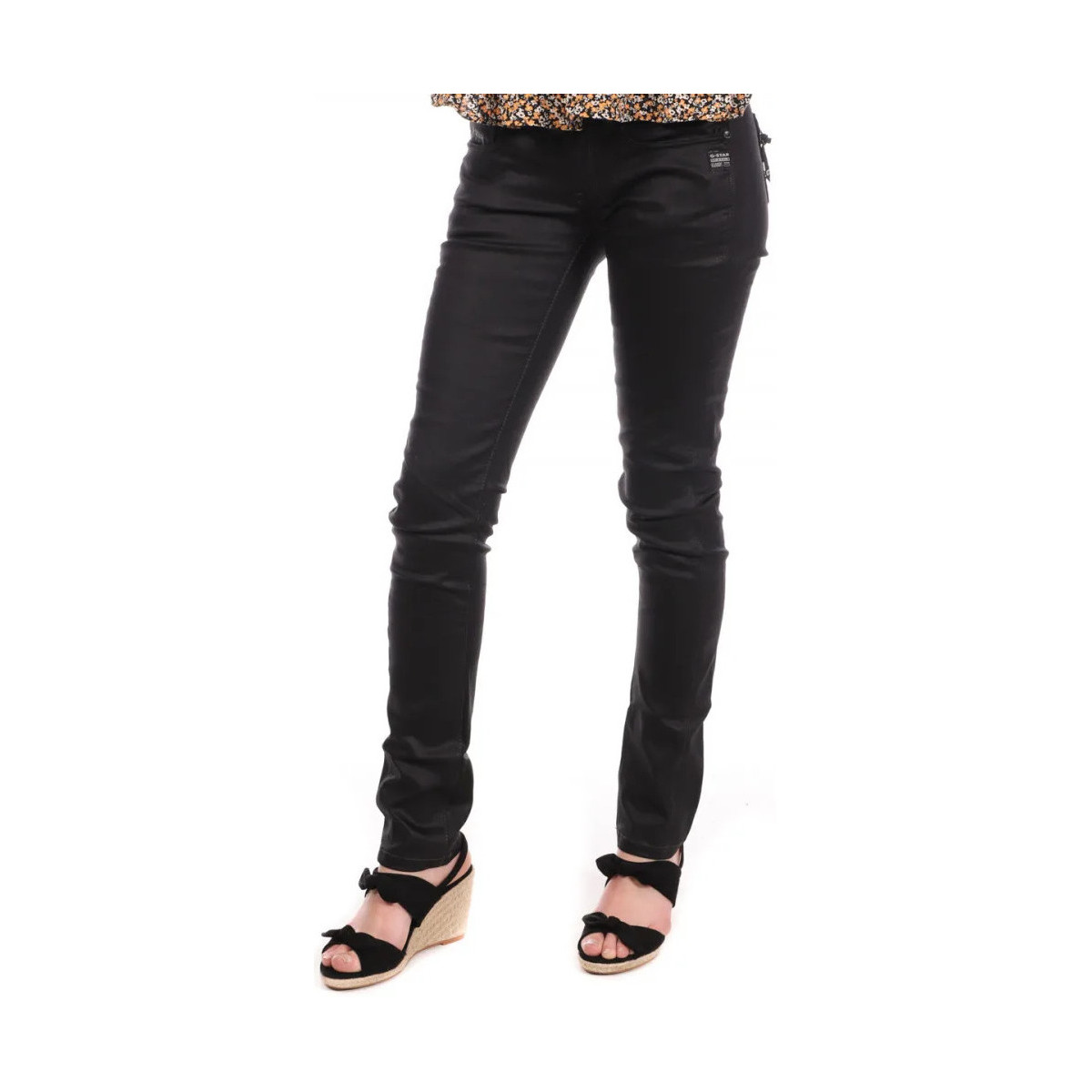 Textiel Dames Straight jeans G-Star Raw  Zwart