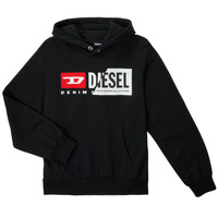 Textiel Kinderen Sweaters / Sweatshirts Diesel SGIRKHOODCUTYX OVER Zwart