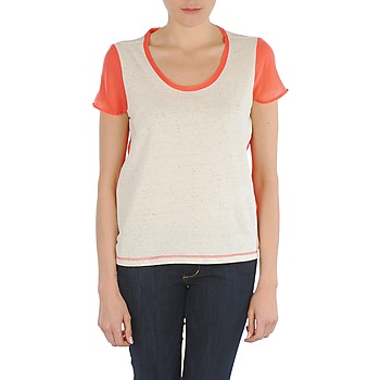 Textiel Dames T-shirts korte mouwen Eleven Paris EDMEE Beige / Oranje